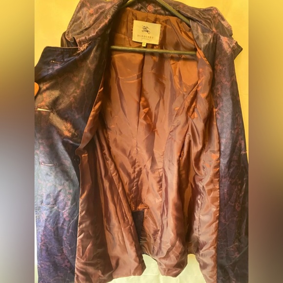 Burberry Purple Satin // Silk Trench Coat Small - Picture 4 of 11